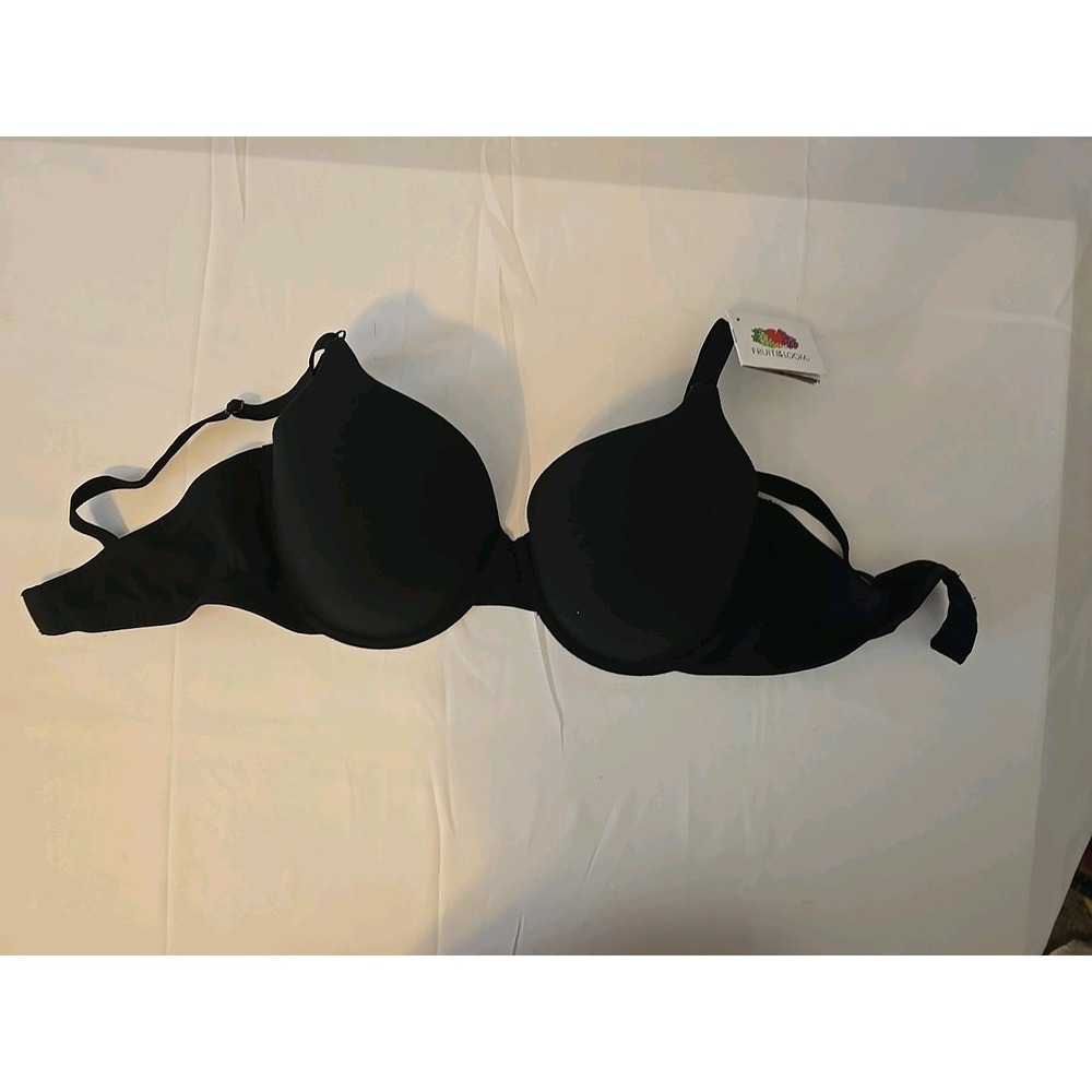 Fruit of the Loom Women's Cotton T-Shirt Bra Black 40 D NWT‎ New